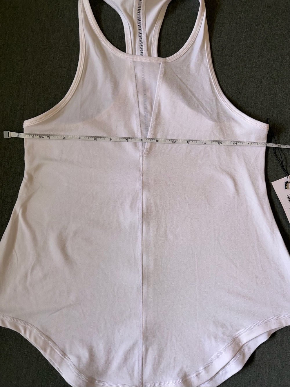 ZYIA ACTIVE - White Effortless Tank-Long size medium - Picture 4 of 5